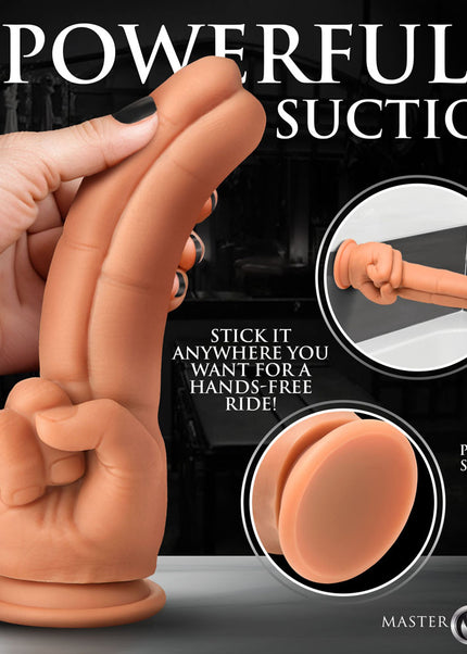 Master Series The Pleaser - Flesh 23.6 cm Double Finger Dildo