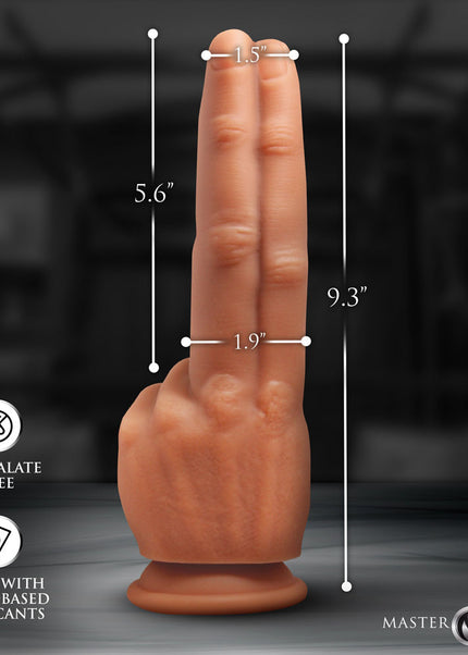 Master Series The Pleaser - Flesh 23.6 cm Double Finger Dildo