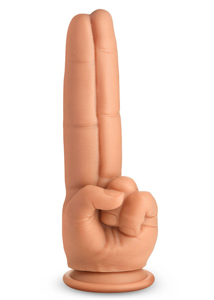 Master Series The Pleaser - Flesh 23.6 cm Double Finger Dildo