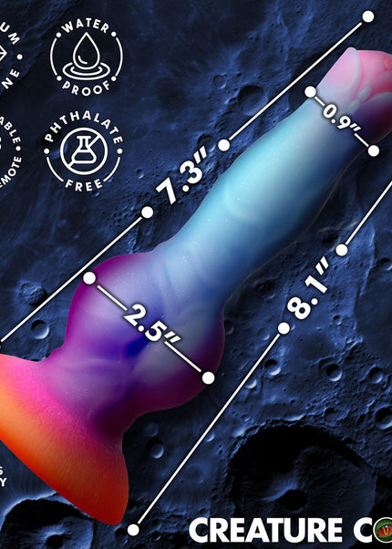 Creature Cocks Astro Cock - Glow In Dark 20.6 cm Vibrating Fantasy Dildo with Remote
