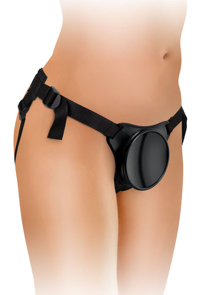 King Cock Elite Beginner's Body Dock Strap-On Harness - Black Adjustable Strap-On Harness (No probe included)