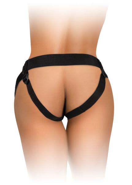 King Cock Elite Beginner's Body Dock Strap-On Harness - Black Adjustable Strap-On Harness (No probe included)