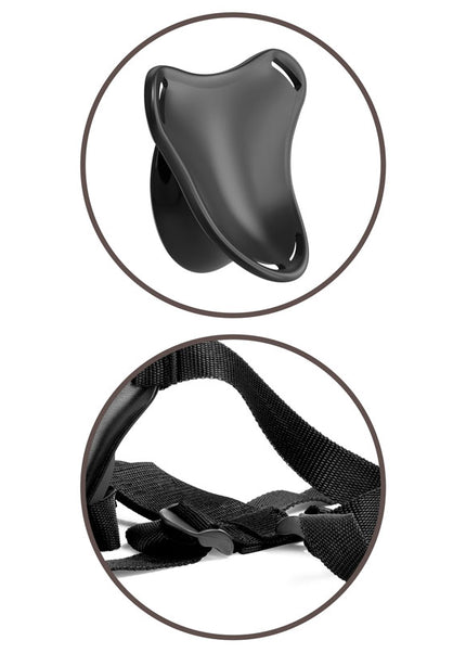 King Cock Elite Beginner's Body Dock Strap-On Harness - Black Adjustable Strap-On Harness (No probe included)