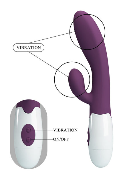 Party Up BEN Classic Vibe - Purple - Purple 20 cm Rabbit Vibrator