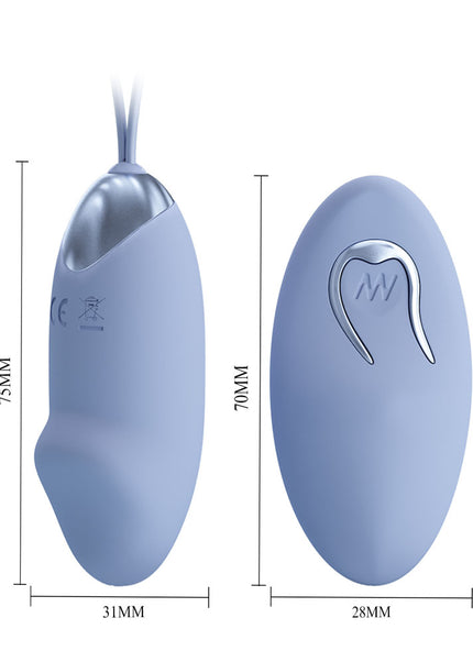 Party Up IVAN Remote Egg - Purple - Purple USB Rechargeable Vibrating Egg with Wireless Remote