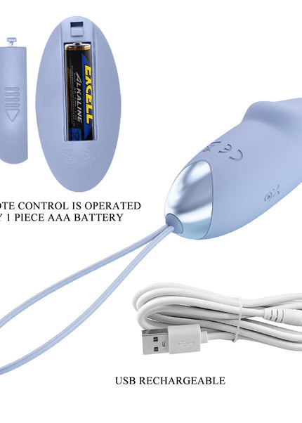 Party Up IVAN Remote Egg - Purple - Purple USB Rechargeable Vibrating Egg with Wireless Remote