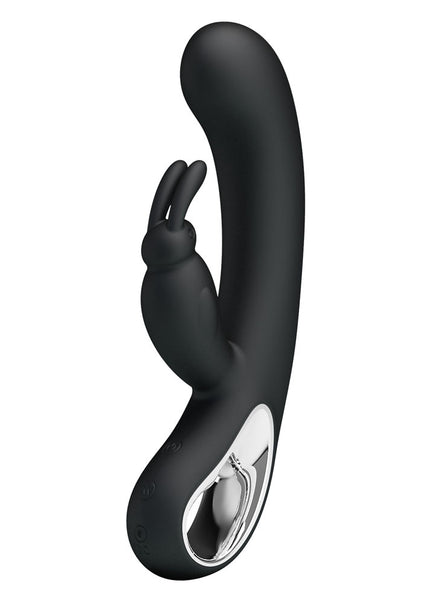 Party Up COLIN Rabbit Vibe - Black - Black 21 cm USB Rechargeable Rabbit Vibrator