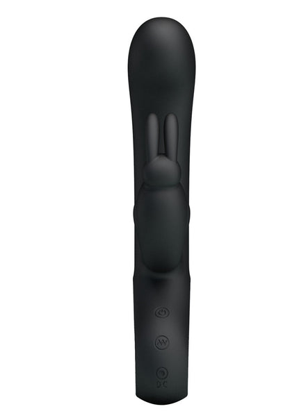 Party Up COLIN Rabbit Vibe - Black - Black 21 cm USB Rechargeable Rabbit Vibrator