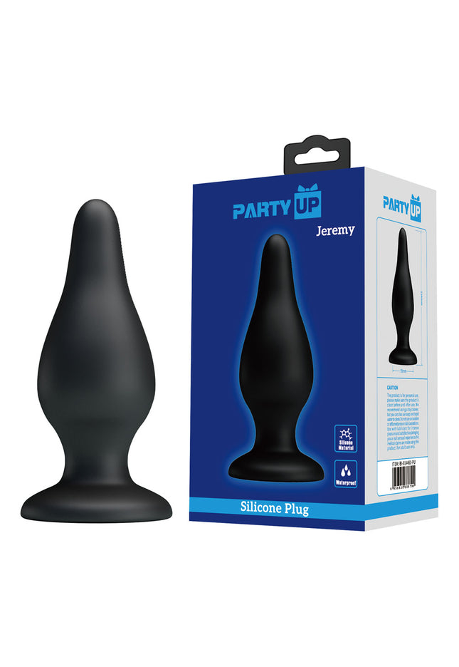 Party Up JEREMY Butt Plug - Black 15.4 cm Butt Plug