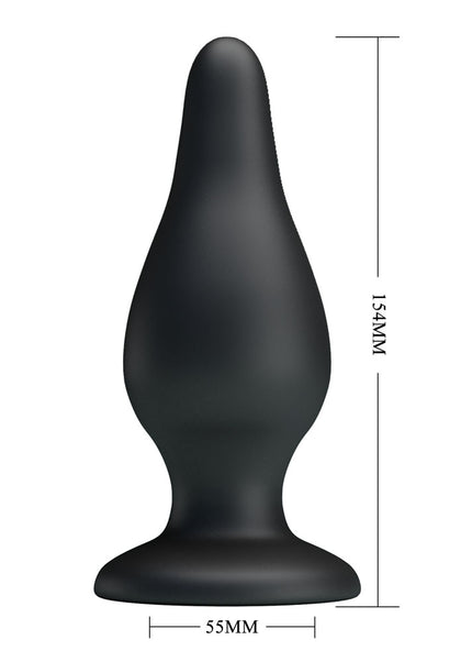 Party Up JEREMY Butt Plug - Black 15.4 cm Butt Plug