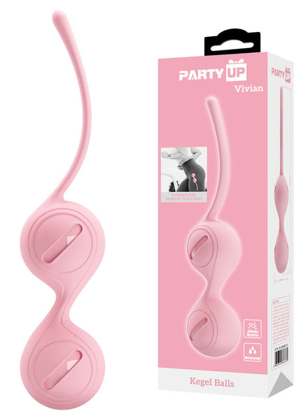 Party Up VIVIAN Kegel Balls - Pink - Pink Kegel Balls
