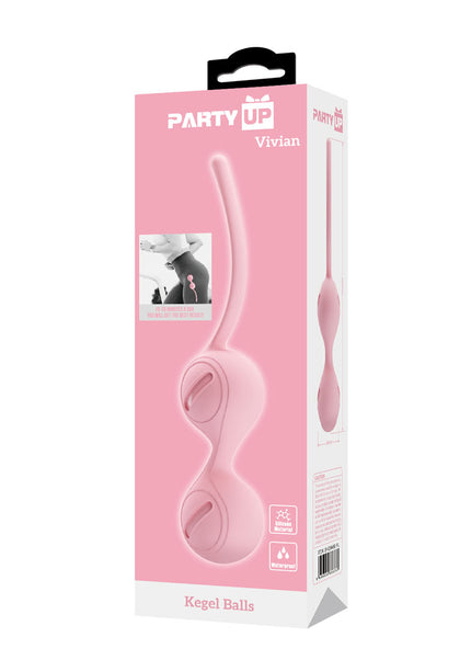 Party Up VIVIAN Kegel Balls - Pink - Pink Kegel Balls