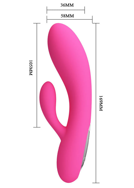 Party Up CLARE Flexible Vibe - Pink - Pink 16.9 cm USB Rechargeable Rabbit Vibrator
