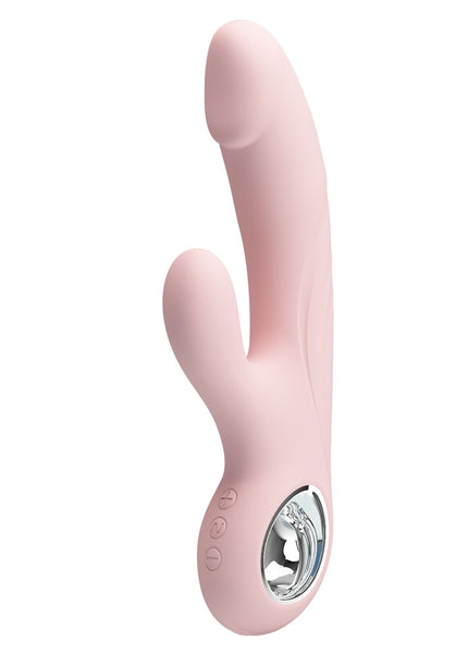 Party Up DAVE Rabbit Vibe - Pink - Pink 19 cm USB Rechargeable Rabbit Vibrator