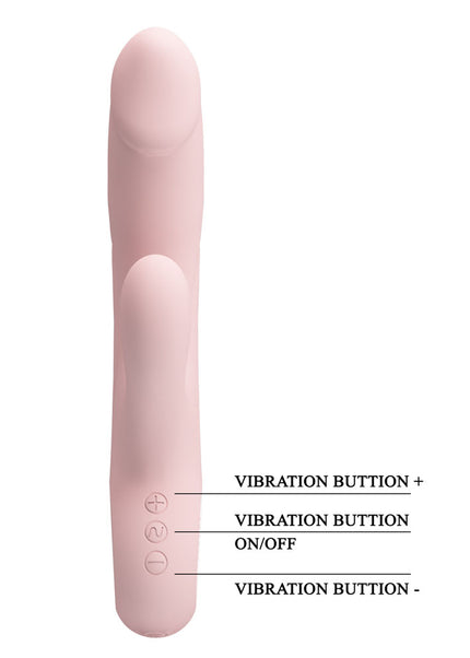 Party Up DAVE Rabbit Vibe - Pink - Pink 19 cm USB Rechargeable Rabbit Vibrator