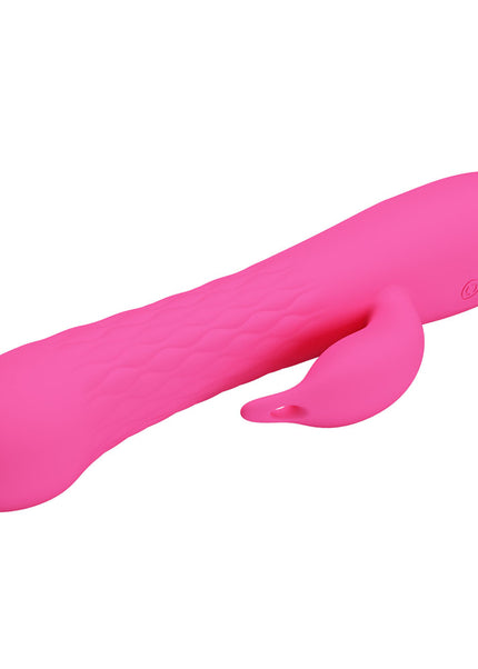 Party Up ERIC Rotating Beads Vibrator - Pink - Pink 20.5 cm USB Rechargeable Rabbit Vibrator with Rotating Bead Shaft