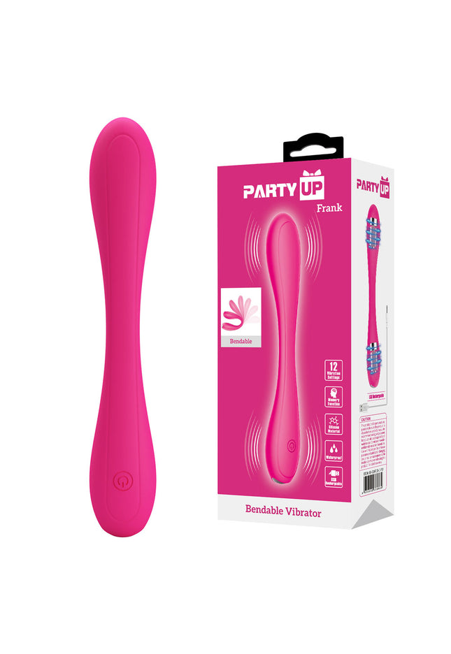Party Up FRANK Bendable Vibe - Pink - Pink 17.1 cm Bendable Vibrator
