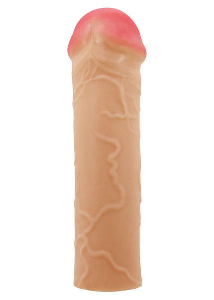 Party Up OSCAR 1 Inch Extender Sleeve - Flesh 1 Inch Penis Extender Sleeve
