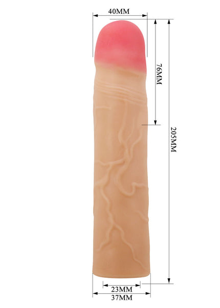 Party Up PHILIP 3 Inch Extender Sleeve - Flesh 3 Inch Penis Extender Sleeve