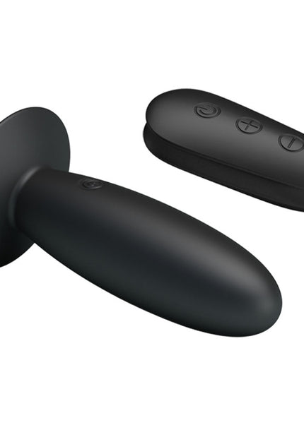 MR PLAY Remote Control Vibrating Anal Plug - Black USB Rechargeable Vibrating Butt Plug with Wireless Remote