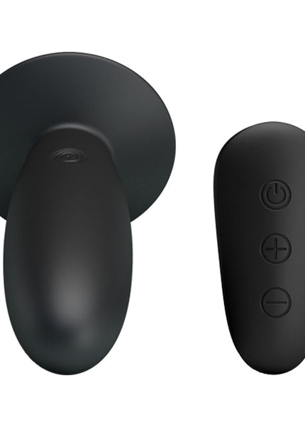 MR PLAY Remote Control Vibrating Anal Plug - Black USB Rechargeable Vibrating Butt Plug with Wireless Remote