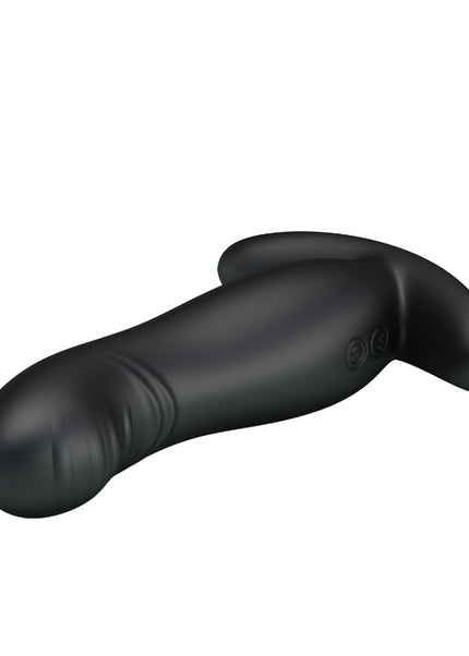 MR PLAY Prostate Massager - Black USB Rechargeable Prostate Massager with Flicking Tip