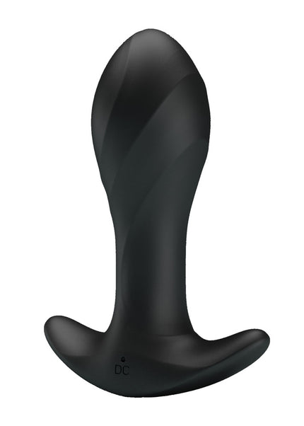Party Up KEITH Vibrating Plug - Black 10.5 cm USB Rechargeable Vibrating Butt Plug