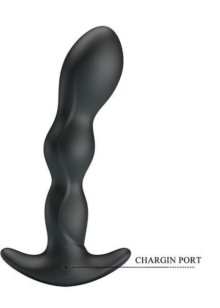 Party Up JIM Vibrating Plug - Black 14.5 cm USB Rechargeable Vibrating Butt Plug