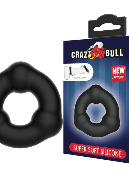 CRAZY BULL Beaded Cock Ring - Black Cock Ring