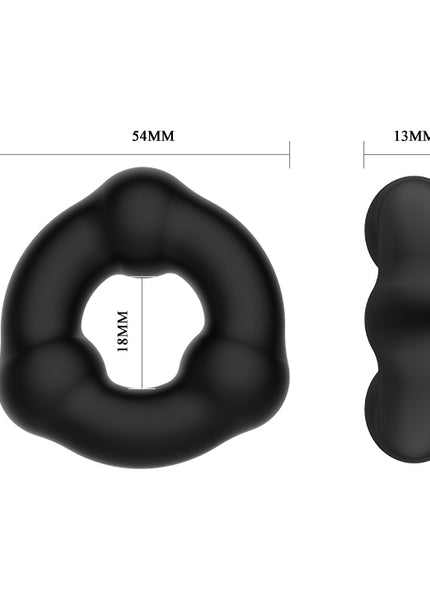 CRAZY BULL Beaded Cock Ring - Black Cock Ring