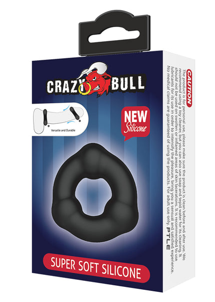 CRAZY BULL Beaded Cock Ring - Black Cock Ring