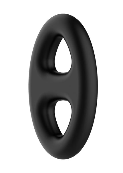 CRAZY BULL Oval Cock & Ball Ring - Black Cock & Ball Ring