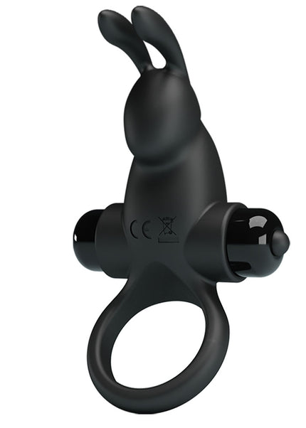 Party Up LARRY Vibrating Cock Ring - Black Vibrating Cock Ring