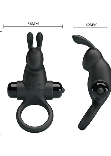 Party Up LARRY Vibrating Cock Ring - Black Vibrating Cock Ring