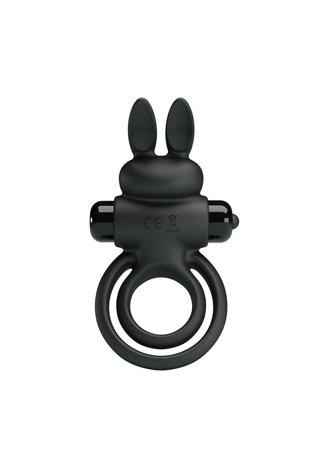 Party Up LAWRENCE Vibrating Cock Ring - Black Vibrating Cock & Balls Ring