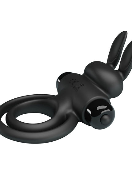 Party Up LAWRENCE Vibrating Cock Ring - Black Vibrating Cock & Balls Ring