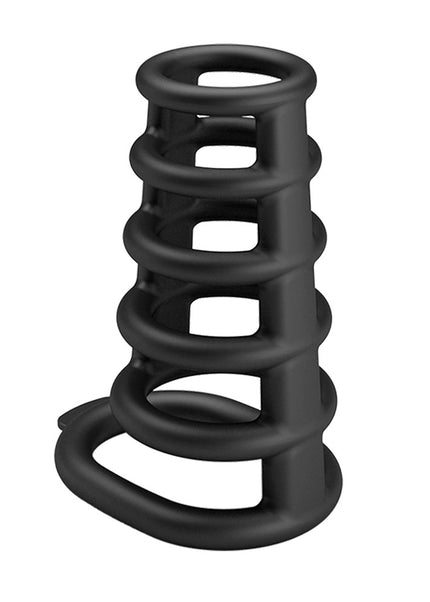 Party Up KIM Cock Cage - Black Cock Ring Cage