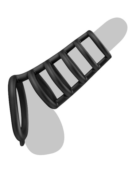 Party Up KIM Cock Cage - Black Cock Ring Cage