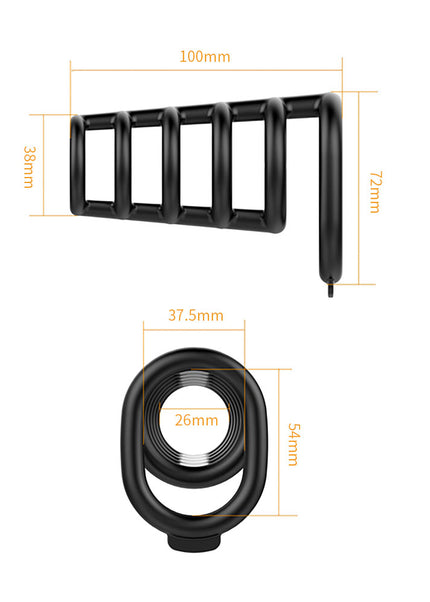 Party Up KIM Cock Cage - Black Cock Ring Cage