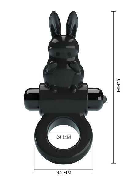 Party Up LEO Vibrating Cock Ring - Black Vibrating Cock Ring