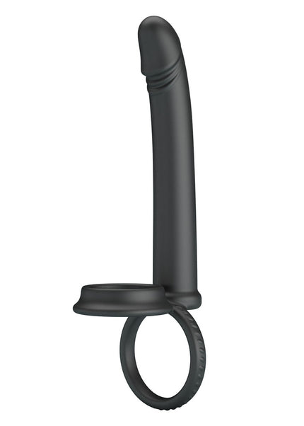 Party Up MARTIN Double Penetrator - Black Cock & Ball Rings with Double Penetrator