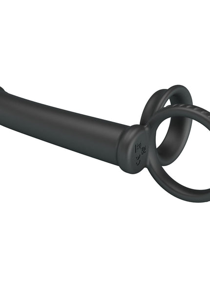Party Up MARTIN Double Penetrator - Black Cock & Ball Rings with Double Penetrator