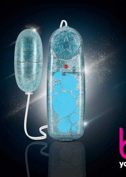B Yours Glitter Power Bullet - Blue - Glitter Blue 5.5 cm Bullet