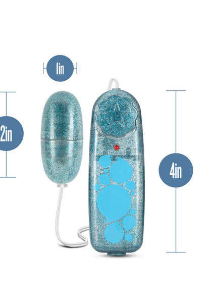 B Yours Glitter Power Bullet - Blue - Glitter Blue 5.5 cm Bullet