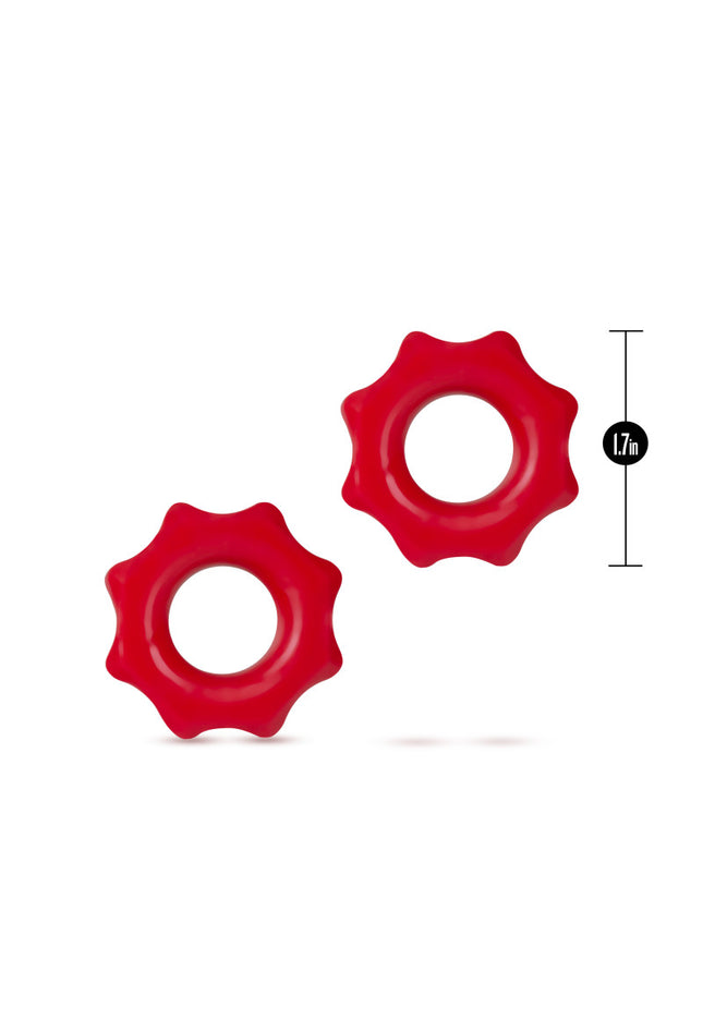 Stay Hard Nutz - Red Cock Rings - Set of 2