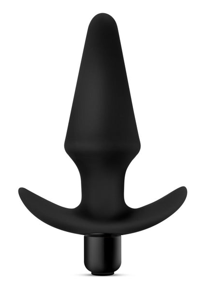 Anal Adventures Platinum Vibrating Plug - Black 12.7 cm (5'') Vibrating Butt Plug