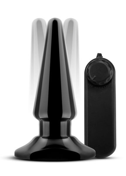 Anal Adventures Basic Vibrating Anal Pleaser - Black 10.1 cm Vibrating Butt Plug