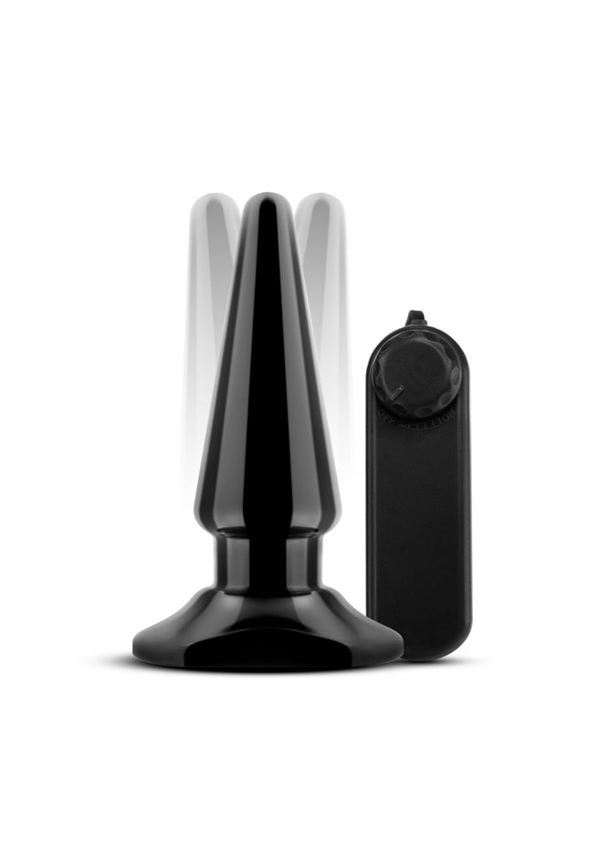 Anal Adventures Basic Vibrating Anal Pleaser - Black 10.1 cm Vibrating Butt Plug