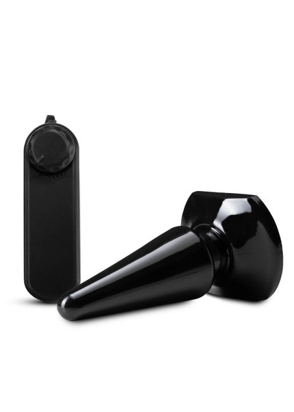 Anal Adventures Basic Vibrating Anal Pleaser - Black 10.1 cm Vibrating Butt Plug