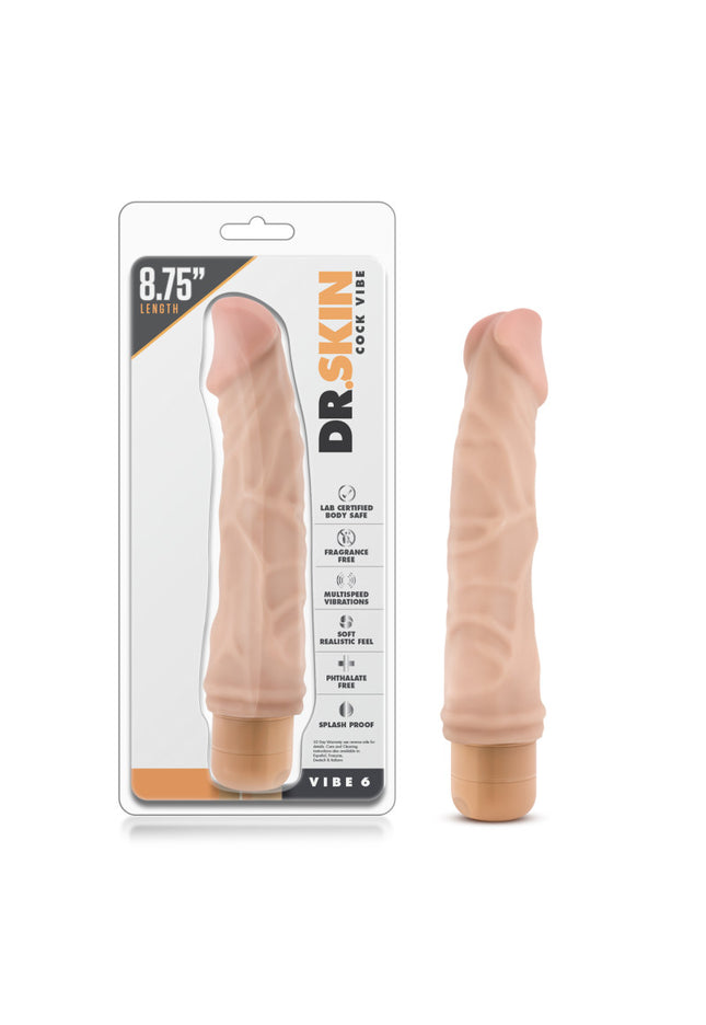 Dr. Skin Cock Vibe 6 - 8.5'' Cock - Flesh 21.6 cm Vibrating Dong